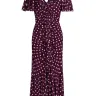 Saks Fifth Avenue - Cinq a sept polka dot dress midi in plum - Photo 2