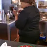 Burger King - counter person texting during lunch hour