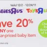 Toys "R" Us - misleading coupon