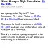 Silver Airways - cancelled flight