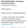 Skype - account restricted and balance deducted