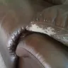 Bob's Discount Furniture - Apollo power brown leather material flaking off reclining sofa [protected] and montibello pearl marble parsons chair 225158 - Photo 1