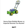 Meijer - sunny days bubble mower