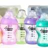 Tommee Tippee - Pink nappy bin and 9 oz colour my world bottles