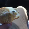 Tim Hortons - cheese bagel toasted with butter and herb and garlic cream cheese