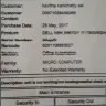 Carrefour - dell laptop purchased on 28 may 2017