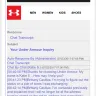 UnderArmour - product exchange/refund