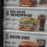 Burger King - menu pricing