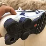 Nike - nike shox (shoes) are crumbling (peeling) and tearing apart.