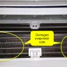 TECH-V Air Cool Engineering - aircon evaporator coils damaged by technicians