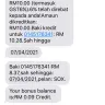 Celcom Axiata - dua ringgit kerap ditarik dari tambah nilai yang mana nilai tersebut akan diberikan kembali setelah beberapa jam