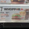 Burger King - pricing as displayed