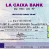 CaixaBank - My 1000000 check cant get it from the bank i just have check copy not original copy and certefecate proof the chech - Photo 1