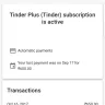 Tinder - payment done but subscription is not working