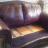 The Brick - ashton-s brown sofa and loveseat / damaged