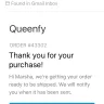 Queenfy - item was never shipped