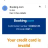 Booking.com - charging me with an invalid credit card