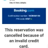 Booking.com - charging me with an invalid credit card