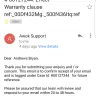 Awok.com - cash refund/warranty