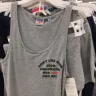 Target - tasteless t-shirt in girls' clothing department