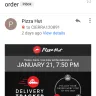 Pizza Hut - delivery order scam