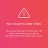 Tinder - account under review