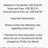 Thrifty Rent A Car - exorbitant charges!!!, illegal violation of fair - trade act