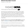 Fashion Nova - order was refunded after it was confirmed..