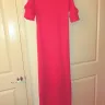 Queenfy - half sleeve solid color dress (red)