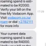 Vodacom - out of bundle rates and sms alerts
