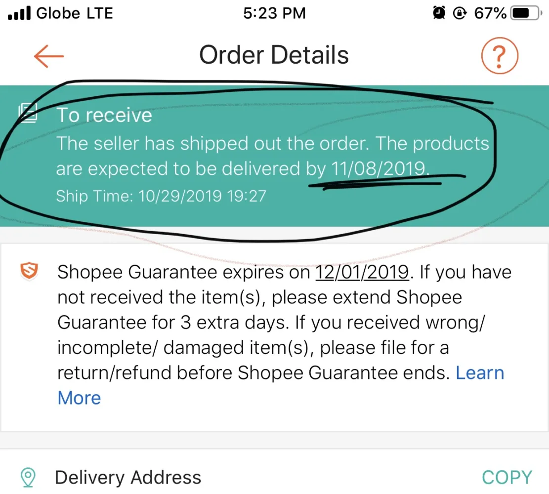 Shopee express delivery time