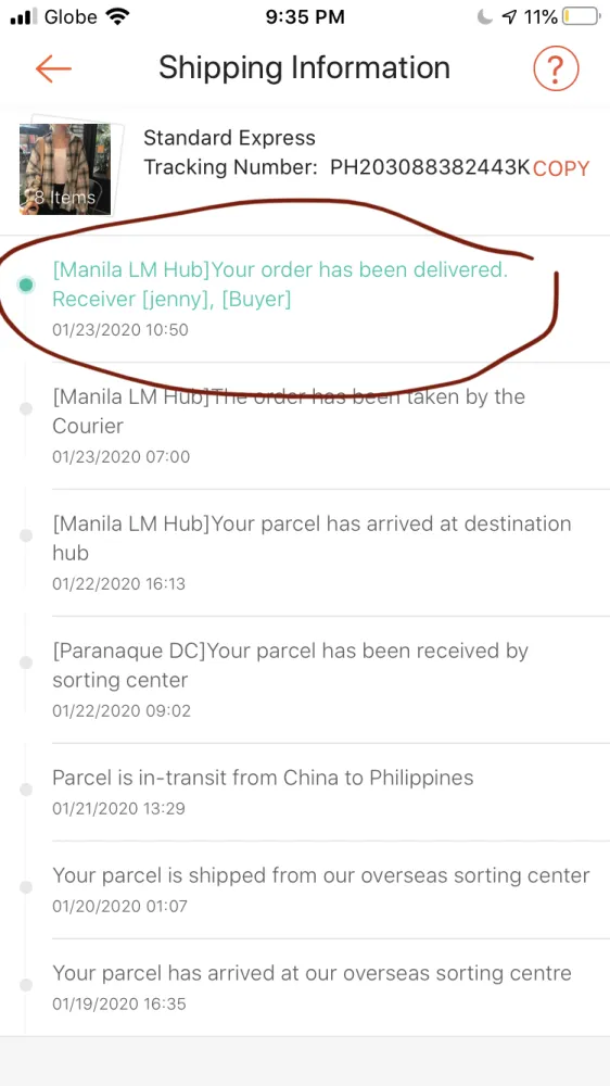 Shopee express tracking number
