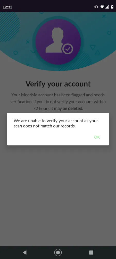 Account verify meetme Can T