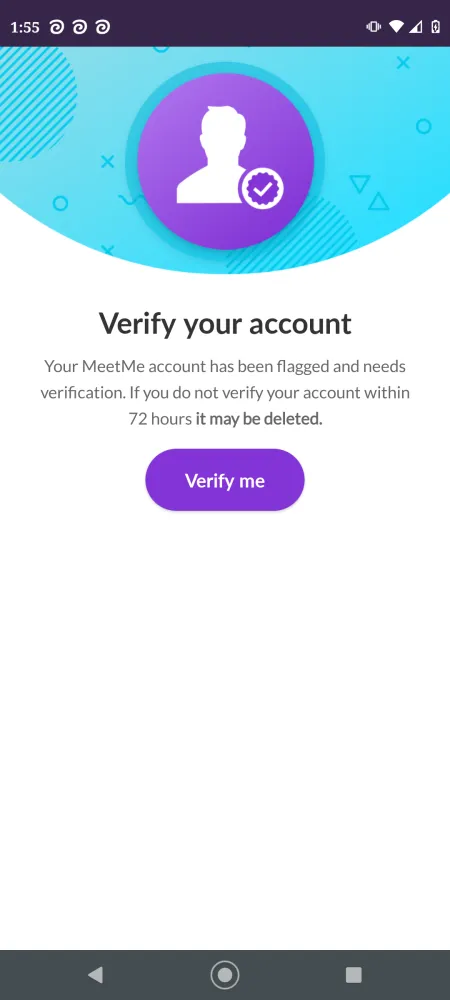 Account verify meetme Verification and
