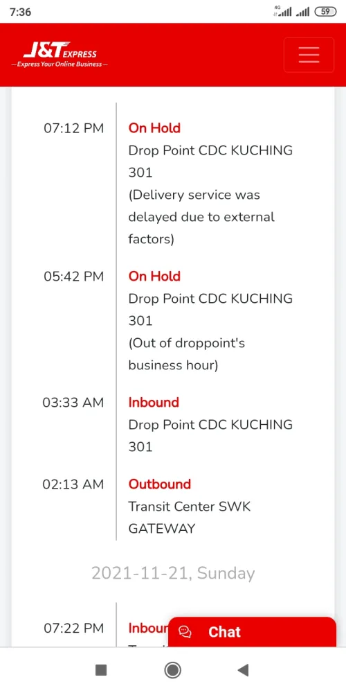 Tracking express no jnt Cara Semak