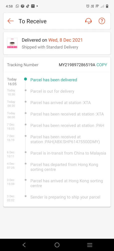Abx tracking number sample
