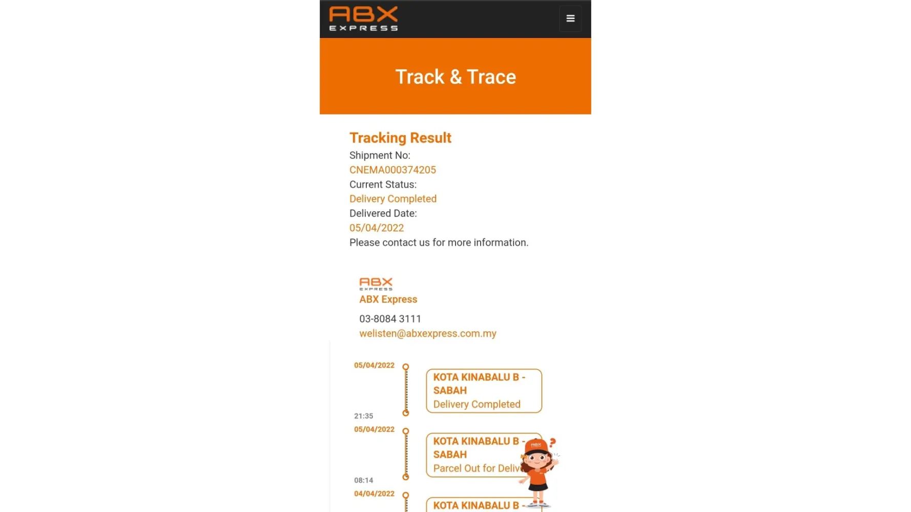 Abx track and trace