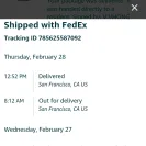 FedEx - I am complaining about not refunding my money after claim was favored to me. one plus 5 android phone costs $428.89. - Photo 1 - update #2028720