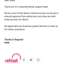 Rehlat - Refund not processed for booking no:1719343. Ae ga - Photo 1 - update #2178141