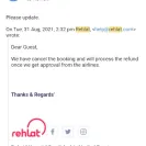 Rehlat - Refund for Booking ID 1835387 - Photo 1 - update #2205871