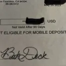 NetSpend - Skylight acct closure, refund check “not eligible for mobile deposit” - Photo 1 - update #2381248