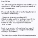 BNL Courier Express Services - I'm complaining about this receipt that it can be a scam - Photo 1 - comment #2541558
