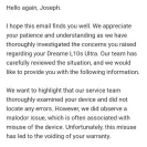 ProductReview - Dreame deliberately violated laws amd said so in an email - Photo 1 - update #2530384