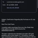 Pure Gold Jewellers - Very disappointed - over charged for a bangle - Photo 3 - update #2565275