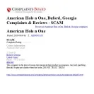 American Hole 'n One - SCAM - Photo 6 - comment #1715456