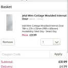 Dunelm Soft Furnishings - Door turned up and was wrong size - Photo 1 - comment #1991659