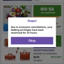 Tophatter - I could not get on the website anymore - Photo 2 - comment #1980289