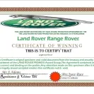 Land Rover - Winning amount - Photo 1 - comment #2145222