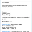 DubaiJobs.net - False commitment, abusive language - Photo 1 - comment #2019872
