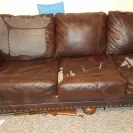 Ashley HomeStore - durablend leather sofa/recliner - Photo 1 - comment #1761309